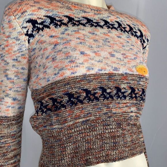 Vintage Exclusive Imports 60’s Novelty Mod Women’s Crew Neck Sweater Size Medium - Picture 4 of 16